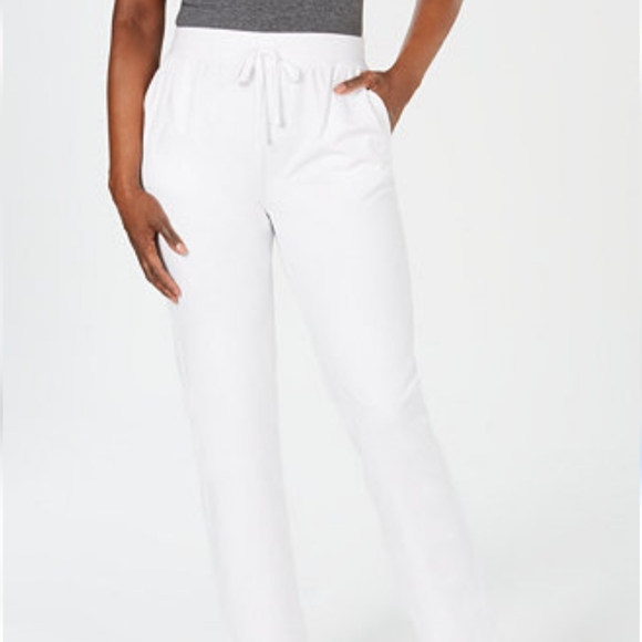 Karen Scott White Small Petite Drawstring Active Pants - Picture 1 of 9